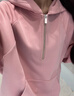 初棉宽松连帽空气层卫衣 粉色 M 实拍图