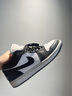 耐克乔丹女子轻便AJ1板鞋冬季皮面平底低帮运动鞋JORDAN DC0774 101白色/黑/白色 39 实拍图