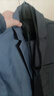 法蒙泽西服套装男士三件套商务职业正装小西装男结婚新郎上班修身外套男 灰色(西服+西裤+大礼包) 5XL【170-185斤】 实拍图