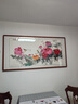 迅典国画富贵牡丹挂画餐厅客厅装饰画纯手绘真迹字画沙发背景墙画壁画 富贵吉祥 实木带框83*163厘米 实拍图