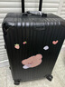 飞流（FREELEO）铝框拉杆箱轻音轮拉链行李箱男女旅行箱包学生密码箱托运箱皮箱子 梦想系列·可骑行铝框-耀夜黑 26英寸 【托运箱·适合7-12天】 实拍图