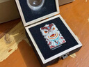 ZIPPO醒狮鸿运当头镶嵌重甲正版防风打火机高档男士礼品 镀银醒狮木盒装+小油+火石 实拍图