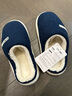 朴西踏云棉拖鞋男冬季百搭新款保暖家用棉拖加厚潮流毛绒防滑情侣棉鞋 藏青色 【温柔男友风】 40-41 实拍图