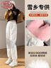 浪莎工装羽绒裤女【26秋冬新品】外穿白鸭绒裤防寒棉裤东北特厚保暖裤 实拍图