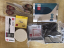 得力（deli）金属网纹笔筒 多功能三格办公桌面收纳盒摆件 办公用品 黑色9175 实拍图