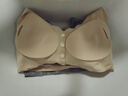 浪莎（LangSha）妈妈内衣女文胸无钢圈中老年无痕背心薄款前排扣聚拢大码胸罩 肤色+银灰 L （建议100-120斤） 实拍图