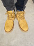 海澜之家HLA情侣靴复古棉鞋大黄靴男百搭马丁靴子男 T249 土黄色(加绒) 42 实拍图