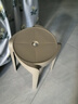 万坤（WANKUN）北欧时尚圆凳塑料加厚凳子可叠放餐桌板凳家用椅子备用凳高凳 加厚耐磨4把装-卡其2灰2 实拍图