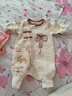 巴厘小猪宝宝连体衣夹丝加厚保暖秋冬装睡衣中国风哈衣爬服新生婴儿儿衣服 象牙白 66cm 实拍图