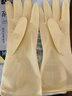 巧姨橡胶手套劳保工作耐磨耐用胶皮防水洗衣服洗碗女厨房家用 乳白色加厚3双装 M(中码) 实拍图