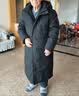俞兆林（YUZHAOLIN）超长款过膝鹅绒羽绒服男爸爸装加厚保暖大衣中老年人冬装爷爷外套 长款-黑色【貉子毛领】 L 【建议120-140斤穿】 实拍图