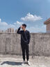 安踏（ANTA）百搭卫衣男女情侣针织小logo户外运动休闲打底衫套头衫 【加绒经典小logo】黑7707-6 2XL 实拍图