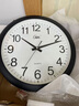 康巴丝（Compas）挂钟 客厅钟表挂墙 现代石英钟日历时钟挂表3128 黑白 38cm 实拍图