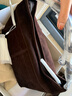 裘真植鞣（磨砂皮）自在hobo包复古单肩斜挎包大容量通勤包女 咖啡色-大号（磨砂皮版） 大包 实拍图