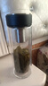万象双层玻璃杯男女士商务办公泡茶杯加厚大容量便携车载隔热防烫水杯 V273R石墨黑-370ml-尺寸适中 实拍图