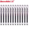 白雪（snowhite）X55 直液式走珠笔可换笔芯中性笔多色签字笔学生用笔0.5mm黑色12支/盒 实拍图