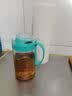 茶花（CHAHUA）厨房玻璃油壶调味罐油罐醋瓶酱油瓶带防尘盖防漏油瓶 湖蓝色 倒油壶 450ml 实拍图
