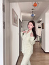 雅鹿带胸垫睡衣女款春秋纯棉2025新款春款家居服套装可外穿女士夏季 NSALM-清新绿【纯棉带胸垫】588 XL 【推荐120-140斤】 实拍图