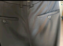 罗蒙（ROMON）休闲裤男商务休闲时尚职业西装裤弹力修身加绒裤子男装黑色36 实拍图