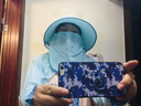笙格儿 韩版帽子女夏季遮阳帽太阳帽户外遮脸出游百搭骑车大沿防晒帽披肩 圆点天蓝 均码 实拍图