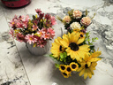 盛世泰堡 仿真假花束盆绢花装饰花艺陶瓷小花瓶客厅摆件花卉摆设 绣球粉色 实拍图