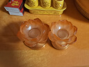 盛凡 莲花烛台酥油灯座 蜡烛台 供佛佛前供灯 水琉璃烛灯底座灯架供具 莲花琥珀款(高6.3厘米)小号/个 实拍图