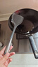 onlycook食品级硅胶锅铲 不粘锅炒菜铲子 加长手柄不沾锅 家用硅胶铲 灰色 实拍图