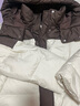 德玛纳【雪域漫游】冬季保暖90鸭绒连帽条纹织带拼接短款羽绒服女外套 实拍图