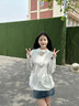 觅橘防晒衣落肩正肩帽檐款原纱型女MIEJUA防晒服薄外套 落肩白色 均码 F码170cm120斤以下 实拍图