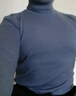 康坦汀 高领毛衣男秋冬保暖针织衫修身毛线衣服长袖百搭纯色内搭打底衫 黑色 3XL 实拍图