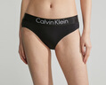Calvin Klein内衣女士ck提花腰边舒适棉质微弹半包臀防夹臀三角内裤女QP1280O UB1-太空黑 1条 M 实拍图