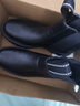 跨足行马丁靴男士秋冬季加绒保暖切尔西靴英伦风中高帮棉皮靴增高雪地靴 黑色B款（加绒款） 41 码（等于运动鞋42码） 实拍图