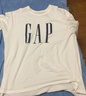 Gap男女装2025春季新款纯棉印花大logo宽松长袖T恤美版725634 白色 L 美码 XL亚洲码185/104A 实拍图
