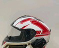 坦克（Tanked Racing）T127摩托车头盔全盔四季双镜片防雾电动车安全帽 白色 刀锋红 XXL 实拍图