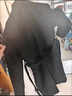 棉致风衣外套秋冬季风衣男中长款韩版大衣呢加厚保暖外套 515黑色长款【加棉款】 4XL（180-200斤） 实拍图