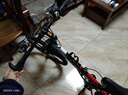 飛鸽（FG FLYING PIGEON） 折叠山地自行车成人男女学生青少年变速便携轻便双减震山地车 黑红26寸六刀轮轴承+指拨+大礼包 24速顶配（0-5公里代步） 实拍图