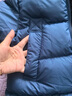 保姆鹅  儿童羽绒服宝宝中长款护脸加厚鸭绒外套防风保暖童装冬装 藏蓝 120 实拍图