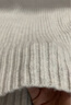 无印良品（MUJI）女式 含牦牛绒羊毛棱纹编织 高圆领宽版毛衣 长袖针织衫 浅银灰色 M -L （165/88A） 实拍图