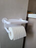 免打孔卫生间纸巾盒厕所抽纸卷纸洗手间收纳浴室置物架壁挂 白色双层卷纸架免打孔配件 实拍图