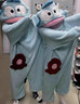 丑鱼睡衣加厚连帽大码搞怪连体睡衣女男秋冬季加厚保暖情侣家居服 丑鱼连体衣+带鞋子 L 163-168cm（高品质） 实拍图