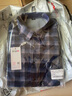 立蒙冬季男士保暖衬衫加绒加厚长袖格子衬衣中年爸爸装 316蓝灰格L 实拍图