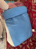 九洲鹿靠垫床头软包三角靠垫加大款学生靠背腰靠沙发40*50*28cm湖蓝 实拍图