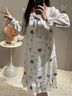 另约带胸垫睡裙女士春秋冬季长袖甜美可爱公主2025新款春秋大码家居服 2237 害羞熊 M 实拍图
