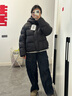坦博尔羽绒服女短款可脱卸围巾领泡芙保暖女士外套530338Z 知春米 165  实拍图