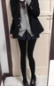 佰姿缘厚黑美学黑色打底裤女春秋加绒加厚黑丝光腿神器压力瘦腿袜连裤袜 黑色连脚【性感显瘦】 1条 均码 春秋不透肤【20~25°C穿】 实拍图