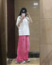 真维斯（Jeanswest）300g重磅纯棉短袖t恤夏季圆领五分袖宽松百搭打底衫男女基础款tee 白色(纯色) L (175) (体重130-150斤) 实拍图