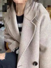 拉夏贝尔（La Chapelle）高端毛呢外套女短款小个子2025秋冬季新款洋气百搭显瘦春秋大衣潮 棕色 L [115-130斤] 实拍图