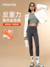 MissWiss鲨鱼裤女薄款显瘦收腹提臀瑜伽裤外穿打底裤 北欧灰-超厚绒 M 实拍图