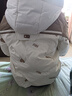 高品质白鸭绒羽绒服刺绣爱心短外套2023冬新款连帽小个子宽松保暖 米白色 L (110-130斤) 实拍图