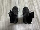 富贵鸟马丁靴女冬2024新款头层牛皮粗跟系带短靴女加绒侧拉链机车女靴子 黑色加绒FN0224/0357-1 38 实拍图